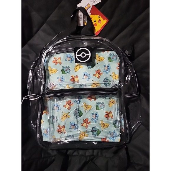 Pokémon Other - Pokemon Clear Backpack With Removable Sleeve Missing Fun Pack